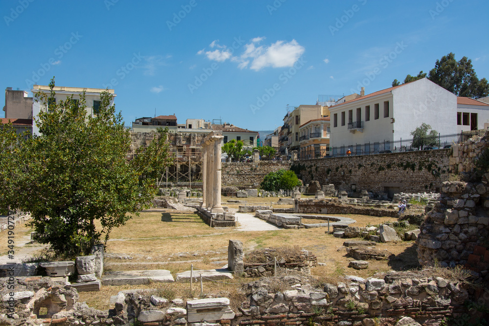 Fototapeta premium Roman Forum - Archaeological Site in Athens, Greece