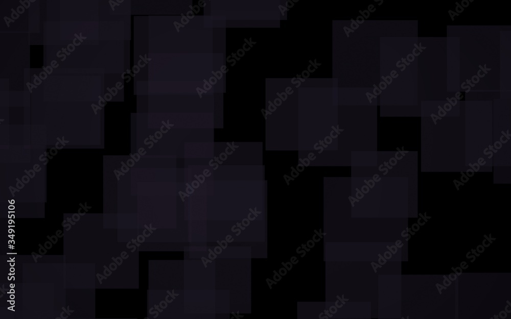 Black abstract background. Backdrop with grey squares. 3D illustration