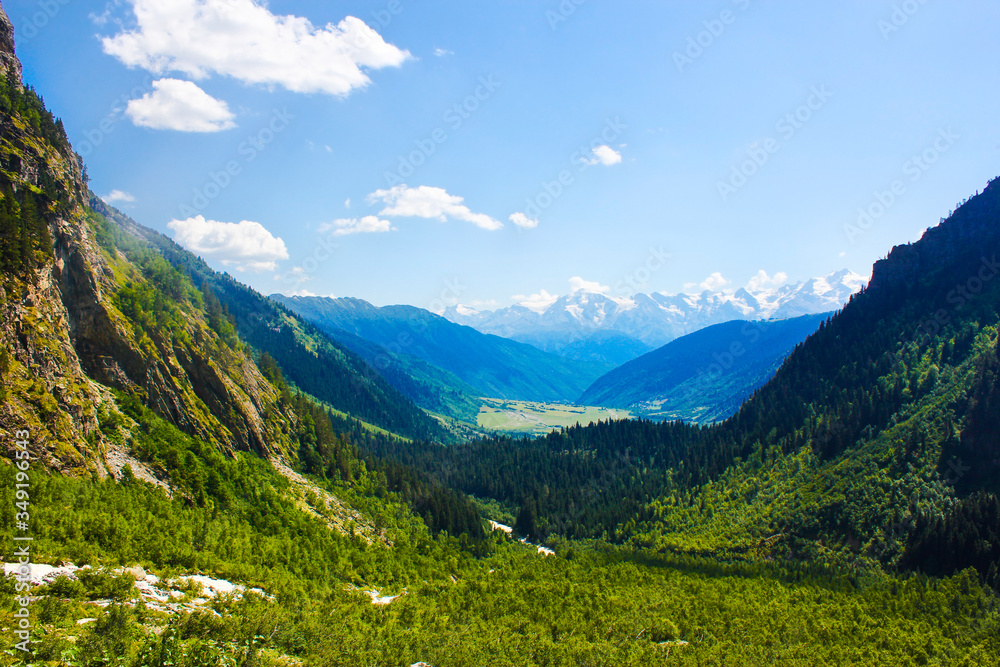 Mountain range landscape in Georgia, autumn 