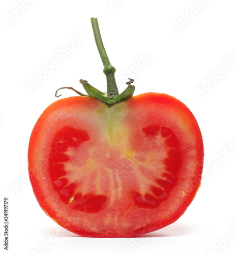 Wallpaper Mural Fresh ripe tomato sliced in half isolated on white background Torontodigital.ca