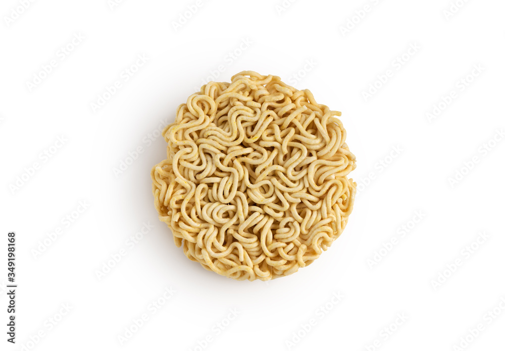 raw dry noodle on white background raw dry noodle on white background