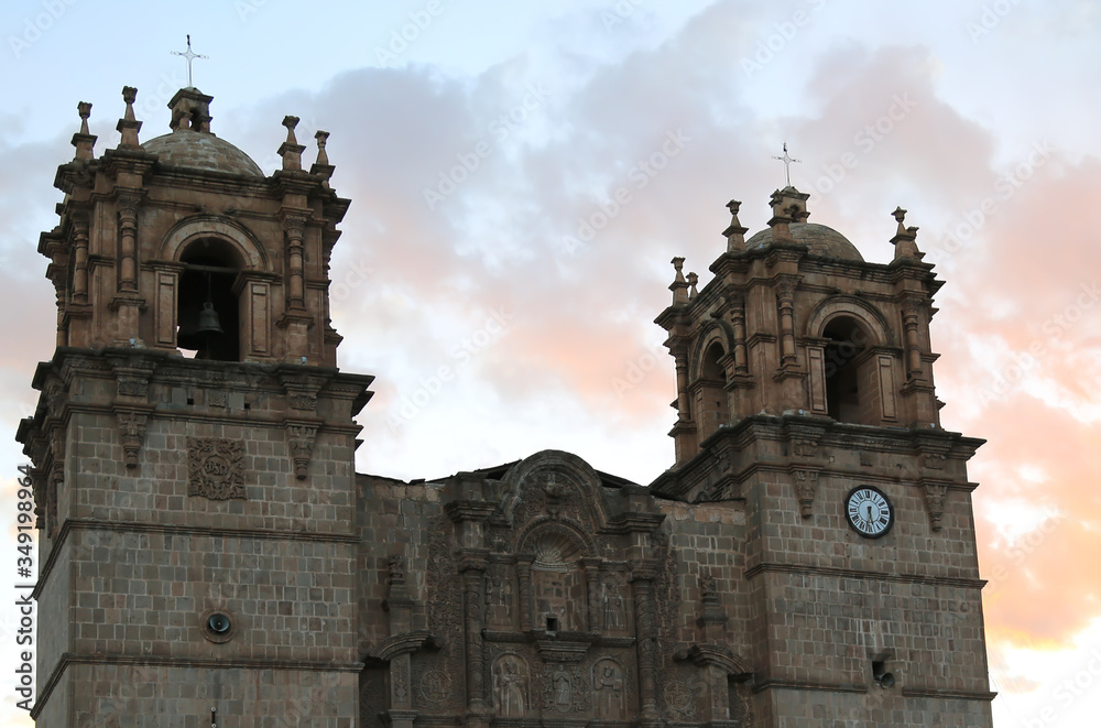 Fototapeta premium The Cathedral of Puno on Lake Titicaca