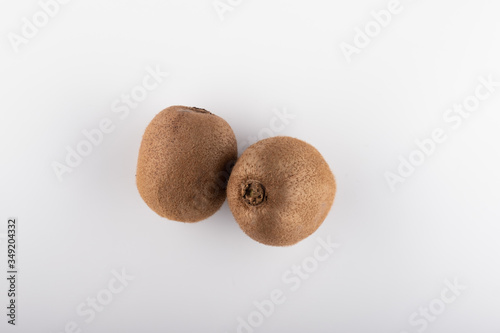 fresh ripe kiwi close-up on a white background