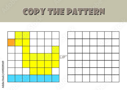 pixel art, fun activity pages for preschool and kindergarten, Color Visual Motor and Visual Spatial activity,  Visual perception worksheet, coloring page