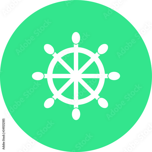 Ship wheel vector icon