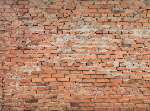 red brick wall. texture, background.
