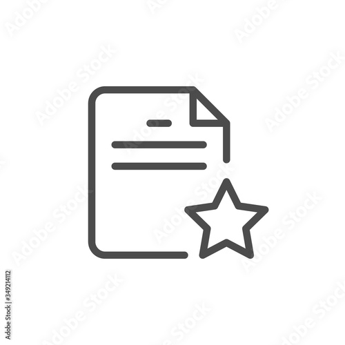 Important affairs line outline icon