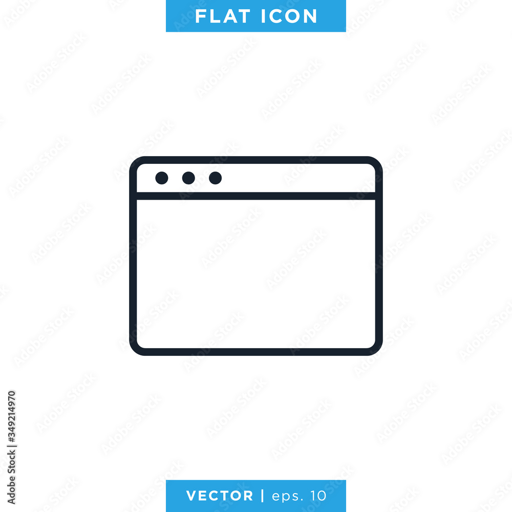 Browser Icon Vector Design Template Browser Icon Vector Design Template