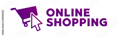 Online shopping logo. Vector illustration