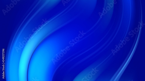 3d rendering of abstract background with blue twisted gradient of colors. beautiful mixing colors of paint. Beautiful soft color transitions. Shades of blue