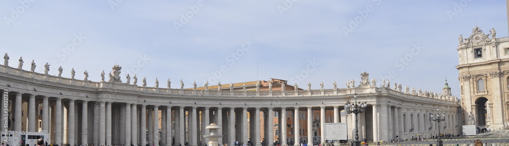 pillars in saint peter square in vatican