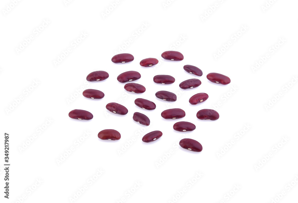 red beans isolated on the white background. red beans isolated on the white background.