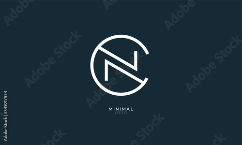 Alphabet letter monogram icon logo CN or NC photo