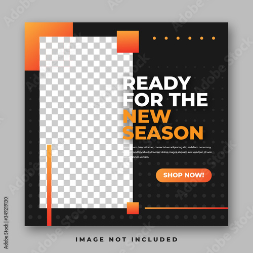 Fashion sale for social media feed template. Social media template vector illustration. Promotion banner template