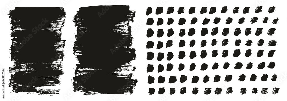 Flat Paint Brush Thin Short Background & Straight Lines Mix High Detail Abstract Vector Background Mix Set 