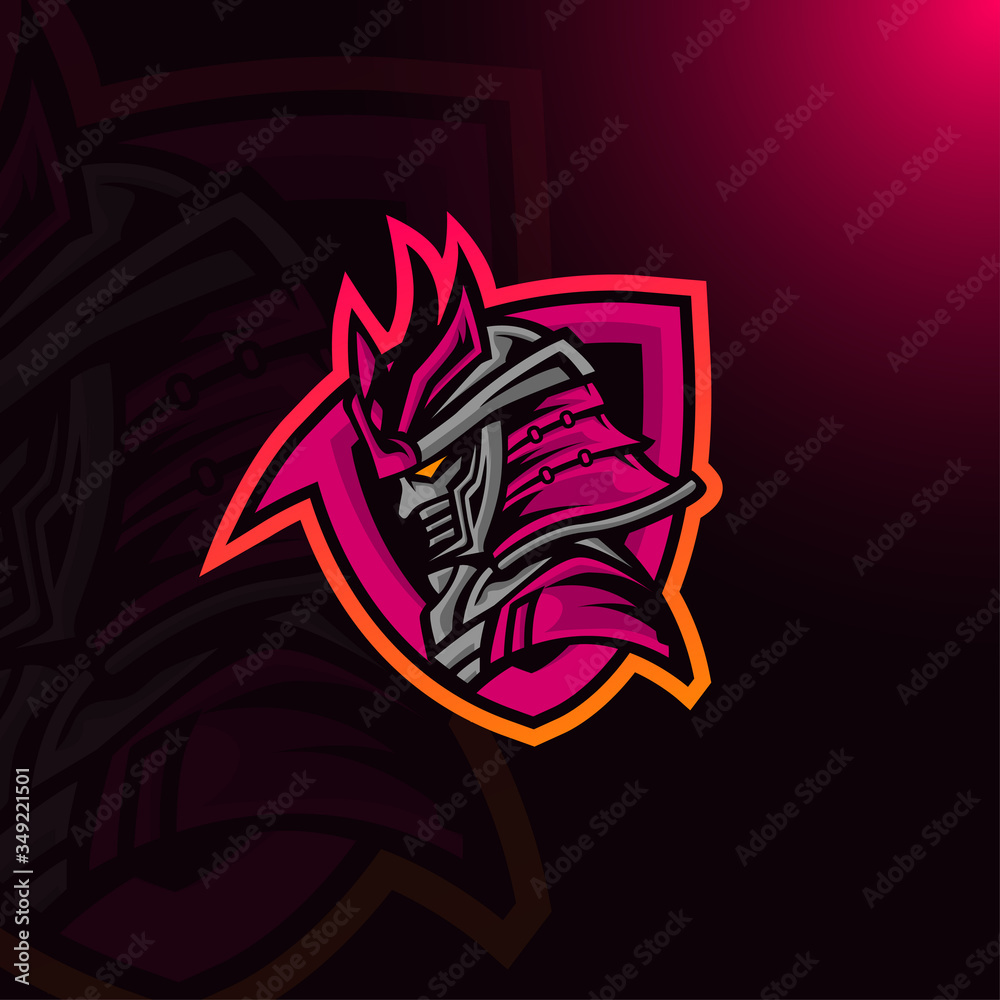 Fototapeta premium Samurai Mascot illustration