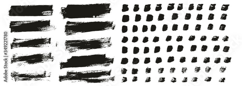 Flat Paint Brush Thin Short Background & Straight Lines Mix High Detail Abstract Vector Background Mix Set 