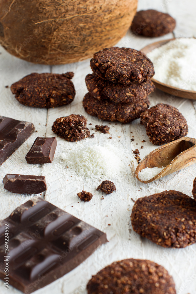 Keto Chocolate Cookies with almond and coconut flour