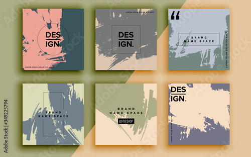 Set of sale banner template design. Vector illustration.