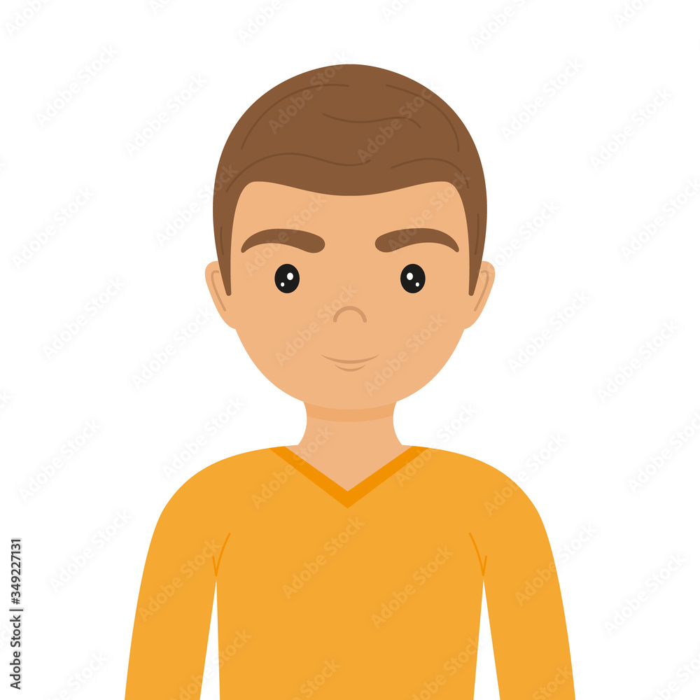 Man. People. Сharacter icon. Isolated on white background. Vector illustration. Great for posters, banners, infographics.
