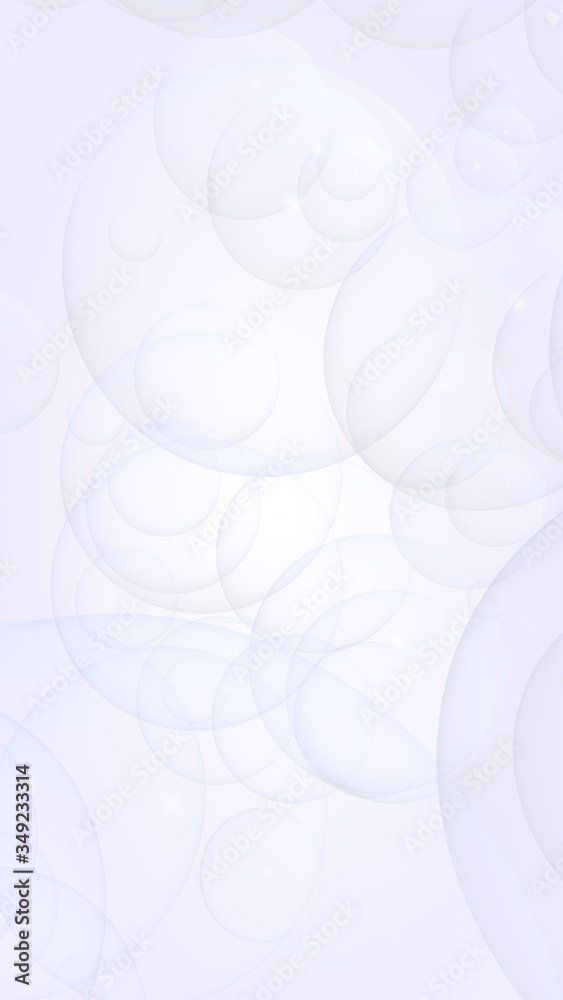 Abstract white background. Backdrop with light transparent bubbles. Vertical orientation. 3D illustration Abstract white background. Backdrop with light transparent bubbles. Vertical orientation. 3D illustration
