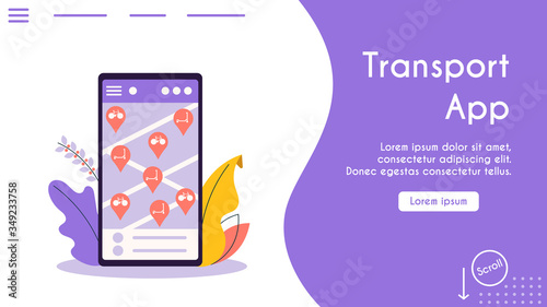 Vector banner illustration of urban eco transport