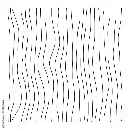 Vector background, vertical linear wavy mesh pattern on an isolated white background. Outline style. Print on fabric, clothes, website design, banner, icon, mobile application, social networks. 