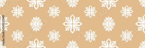 Seamless damask pastele pattern wallpaper. Vintage decor in Victorian style.