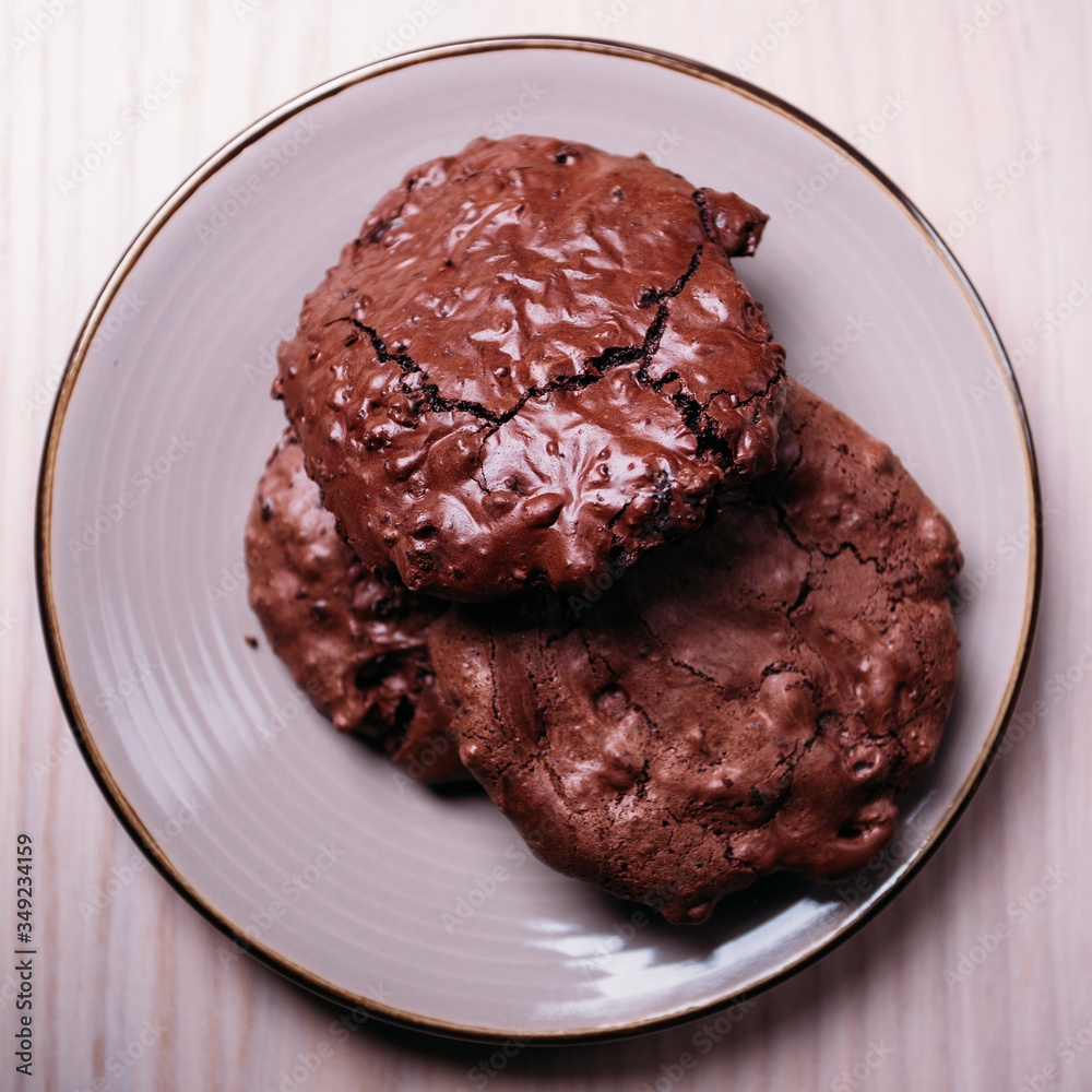chocolate cookies on a plate