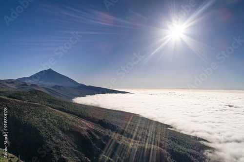 Clouds above Teide National Park Tenerife island Canaris