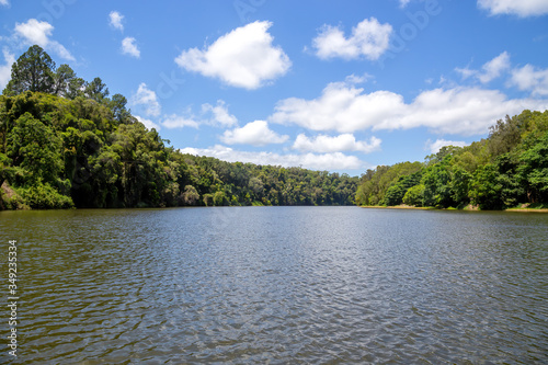 Tranquil Barron River near Kuranda in Tropical North Queensland  Australia