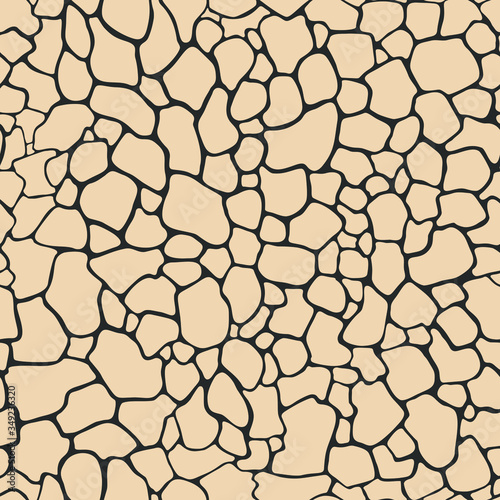 Seamless abstract masonry vector pattern. Doodle style, hand-drawn graphics, organics, trending style for illustrations, backgrounds, wallpapers, ceramics and fashion designs.