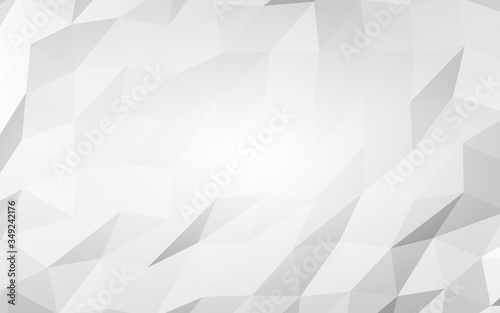 White abstract background. Lowpoly backdrop. Crumpled paper. 3D illustration