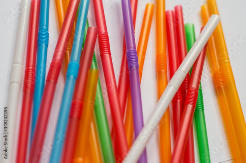 different colors of tubes on white background 