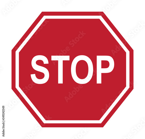 Free Download Red stop sign, warning, icon, vector, illustration - GFXLoad