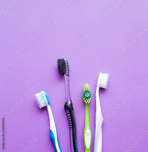 Toothbrushes Dental and healthcare concept.