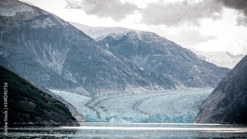 Scenic view of Sawyer Glacier at Tracy Arm Fjord in Alaska (USA)