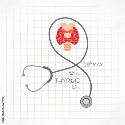Vector illustration for World Thyroid Day which is held on 25 may