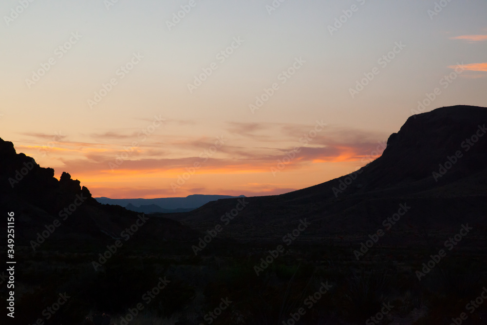 Beautiful Colored sky from Big Bend National Park Beautiful Colored sky from Big Bend National Park