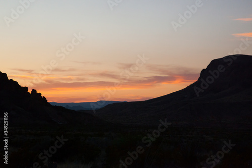 Beautiful Colored sky from Big Bend National Park