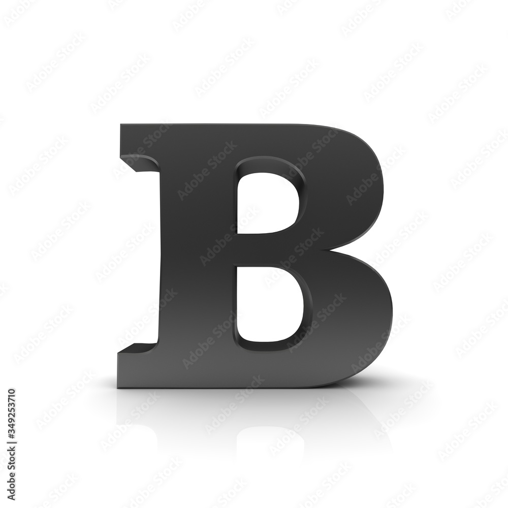 B letter 3d black sign alphabet text capital letter B letter 3d black sign alphabet text capital letter