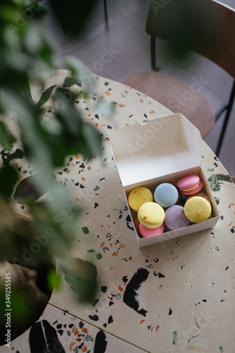 macaroons on a table