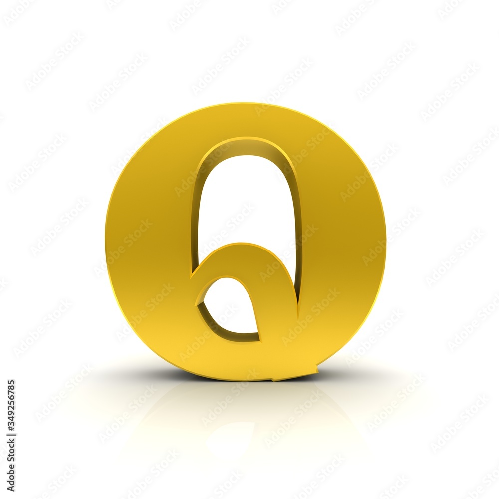 Q letter golden sign 3d capital letter character type Q letter golden sign 3d capital letter character type