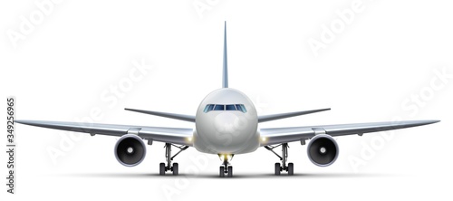 Photo 3d realistic vector airplane