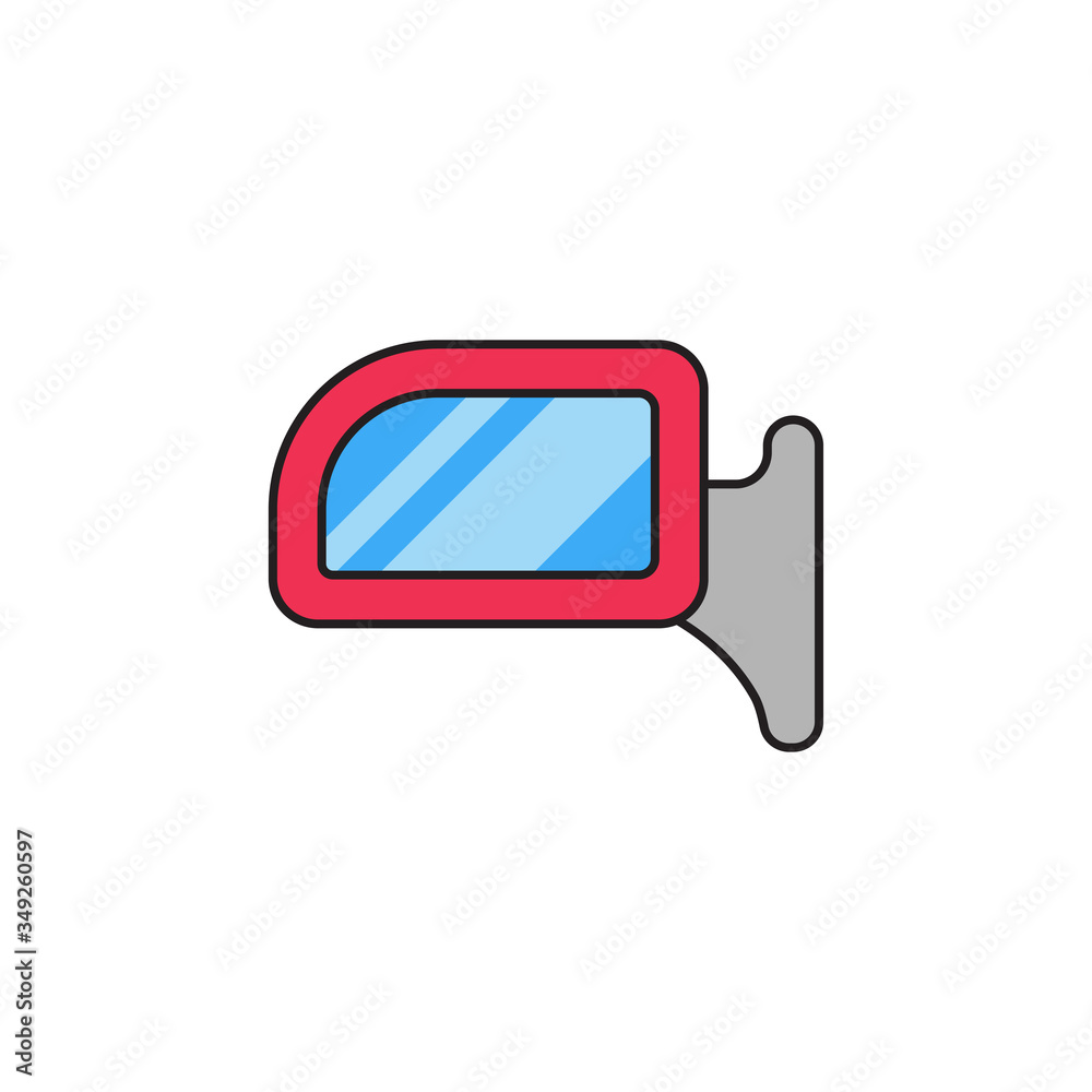 Car rear view mirror vector icon symbol isolated on white background Car rear view mirror vector icon symbol isolated on white background