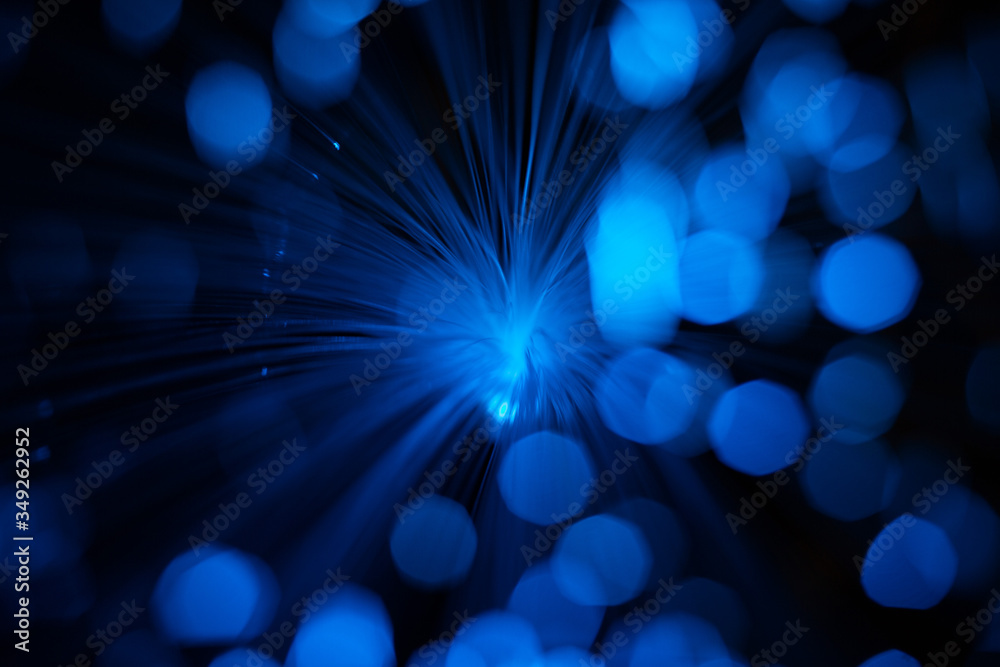 Blue abstract round bokeh and blur in dark background Blue abstract round bokeh and blur in dark background