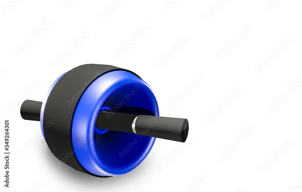 rendering 3D Exercise wheel with white background rendering 3D Exercise wheel with white background