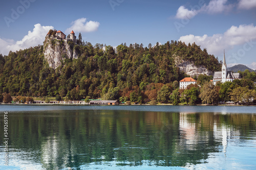 Lake bled, Bled castle, colour