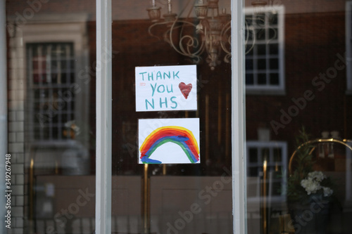 Thank You NHS Rainbow sign photo