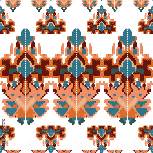 Drapery curves pagan tripe seamless pattern. Indian old surface background. Vector ornament